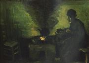 Peasant Woman by the Fireplace (nn04), Vincent Van Gogh